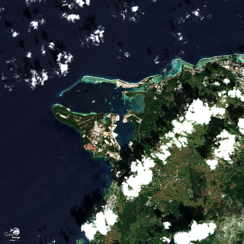 image satellite Guam Cnes