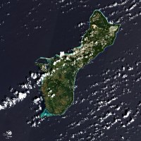 Vue satellite de Guam (États-Unis)