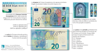 Les symboles de l'Union européenne sur un billet de 20 euros