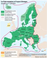 Les États européens et l'espace Schengen : situation au 1er janvier 2023
