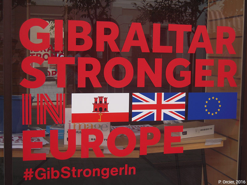 Pascal Orcier Gibraltar dans l'UE vitrine