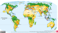 Carte des espaces nourriciers dans le monde (haute définition)