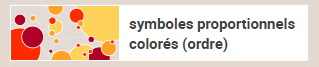 symboles proportionnels colorés