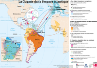 La Guyane dans l'espace atlantique (haute définition)