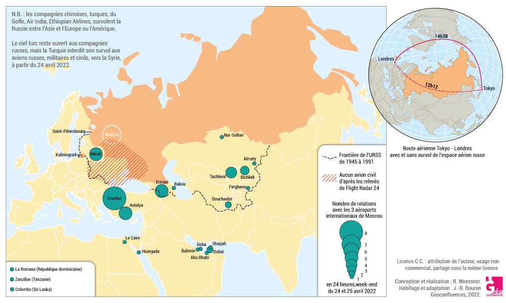 espace aérien de la russie depuis la guerre en ukraine en 2022