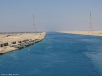 Canal de Suez (Égypte). Ligne à haute tension