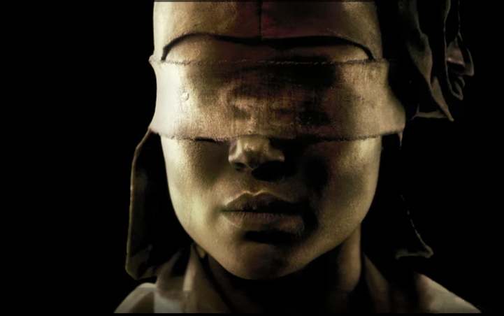 Extrait du clip de "Lettre à la République", Marianne aux yeux bandés (2012)