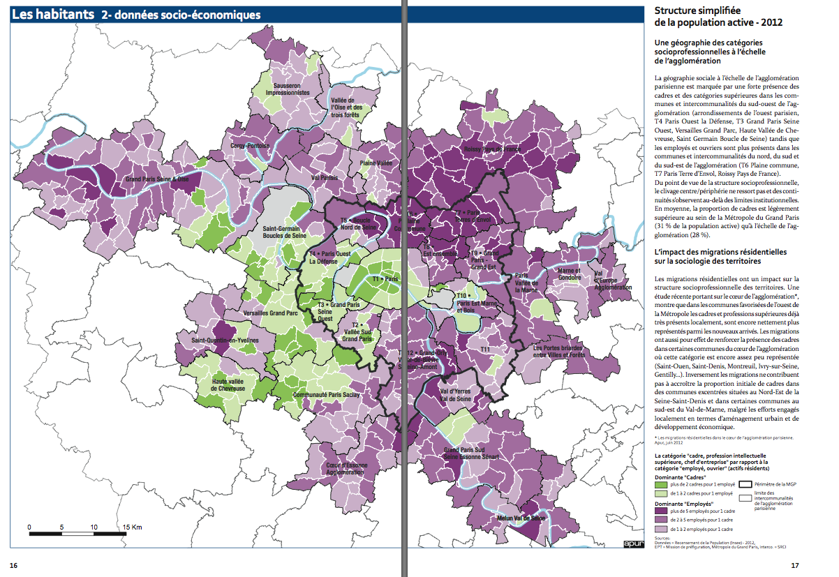 Le poids des cadres en Île-de-France