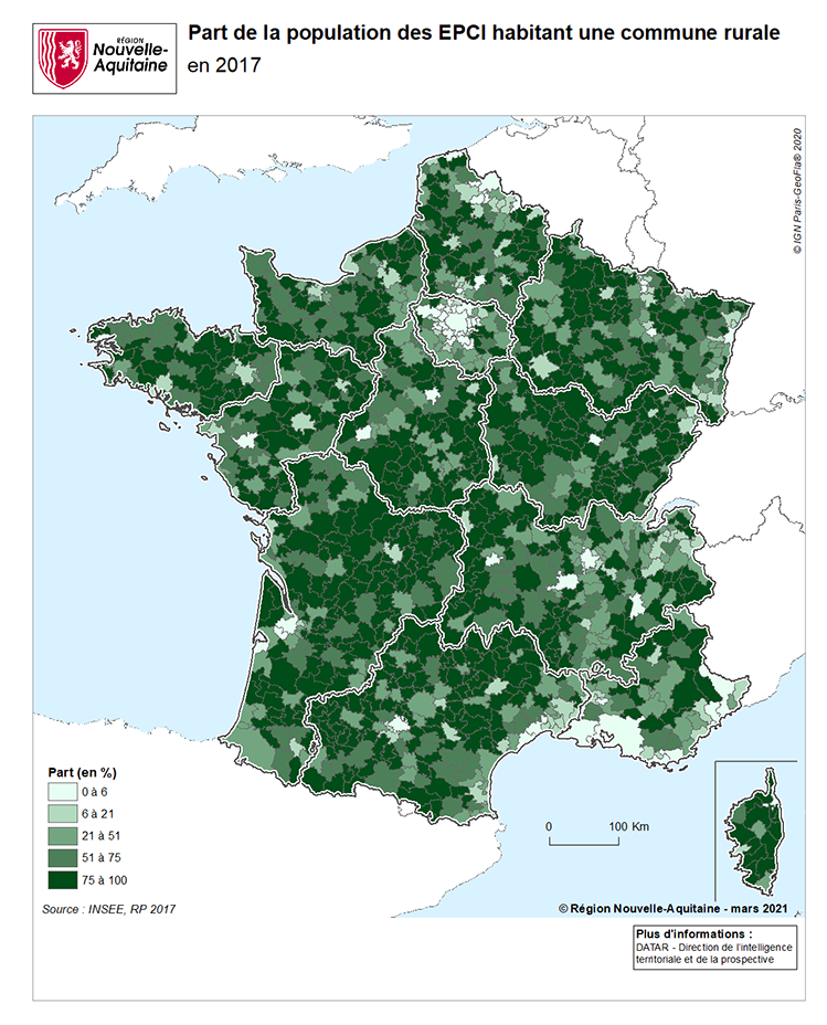 EPCI selon la grille de densité France carte intercommunalités