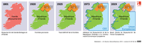 Histoire de la frontière irlandaise en cinq cartes (Irlande, Irlande du Nord, Royaume-Uni)