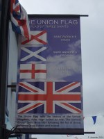 Drapeaux et symboles dans les paysages urbains nord-irlandais : origine du drapeau britannique (Irlande du Nord, Royaume-Uni)