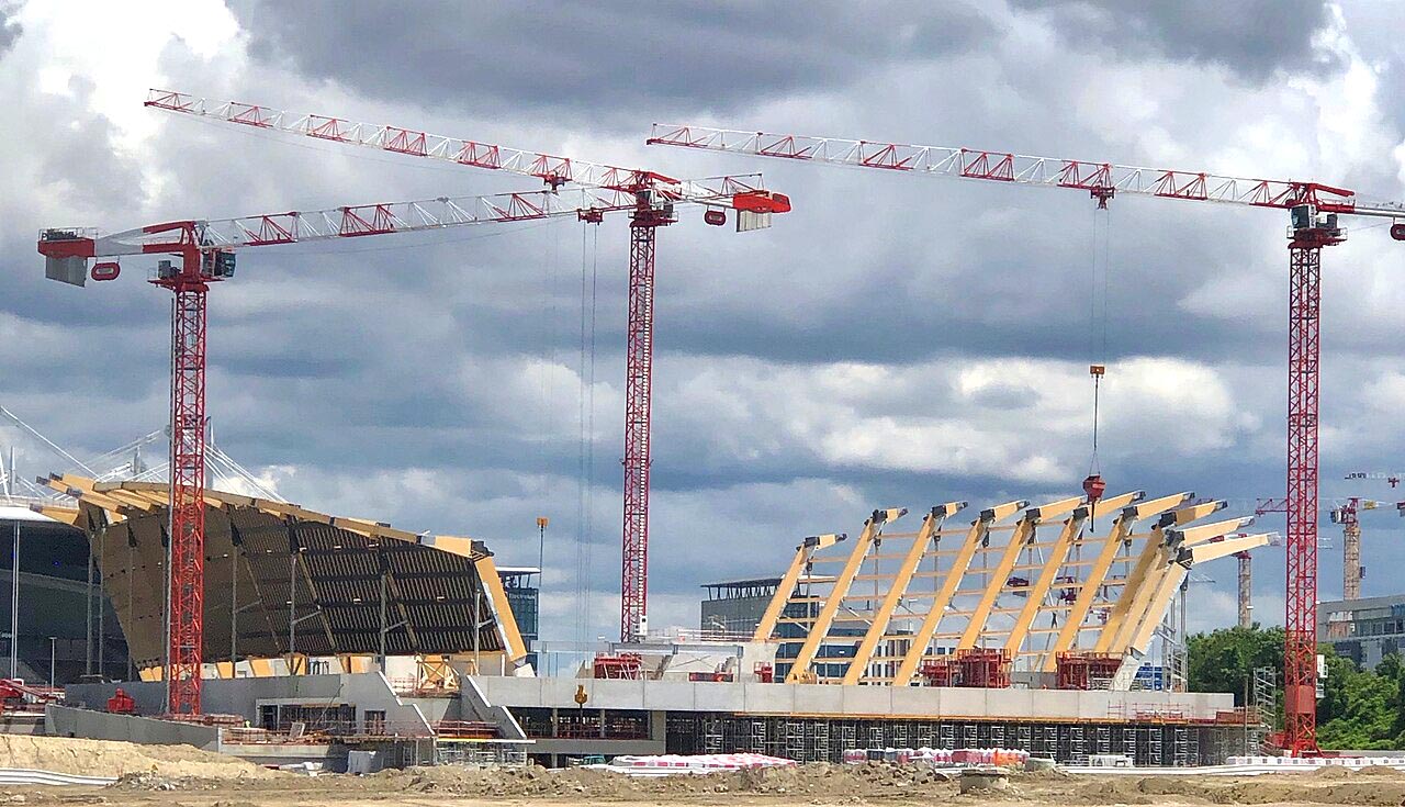 Piscine olympique en travaux