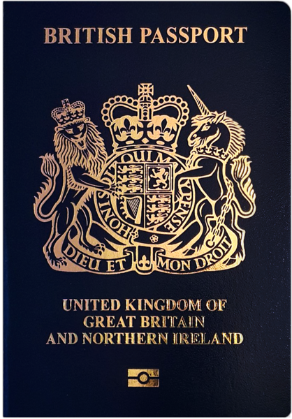 passeport britannique bleu navy