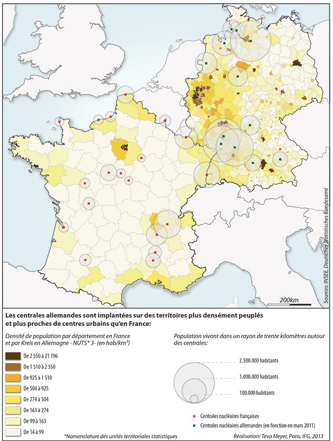 Teva Meyer — carte France Allemagne population à proximité d'une centrale nucléaire