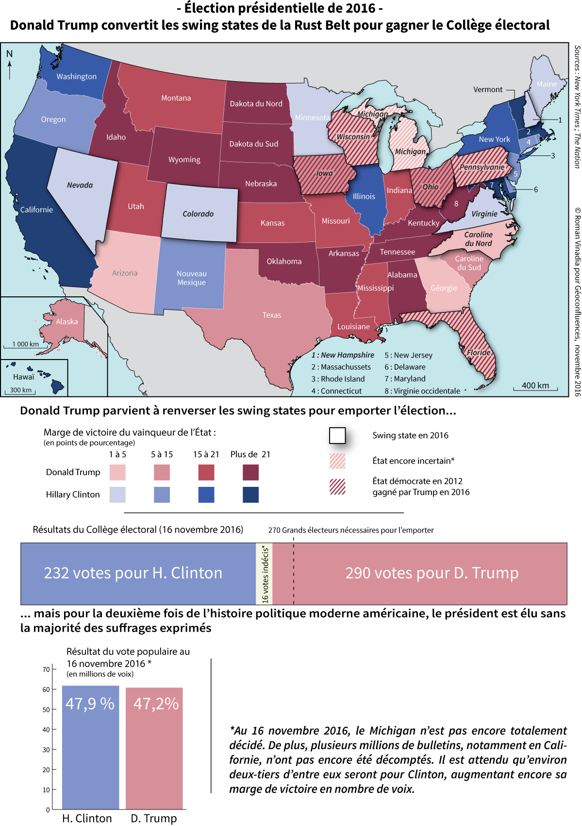 Carte élections américaines 2016 résultats