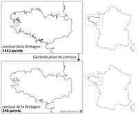 Un cas d'école de la généralisation en cartographie : le littoral de la Bretagne