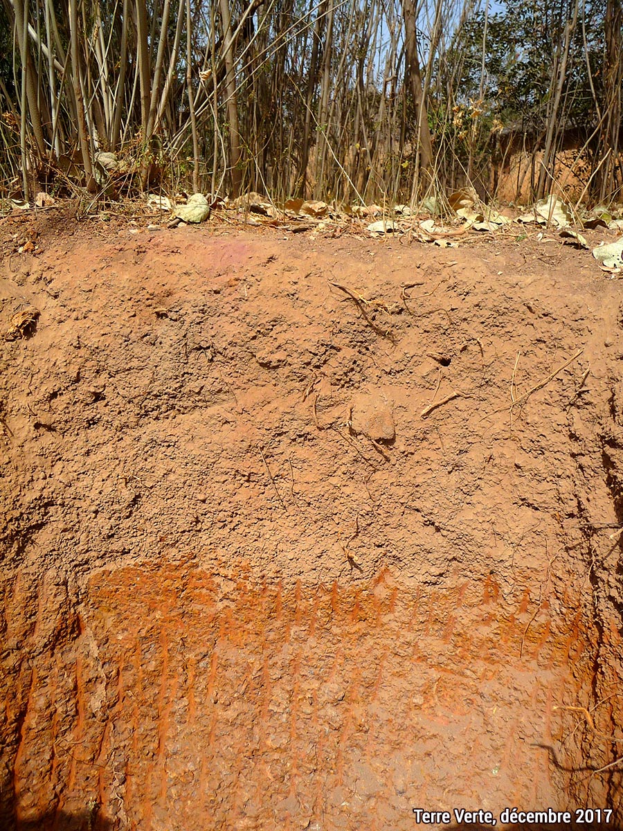 Sol friable sur laterite dure (Burkina Faso)