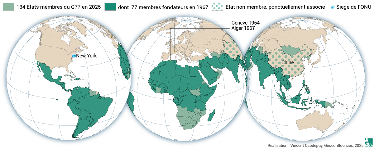 le G77 carte états membres