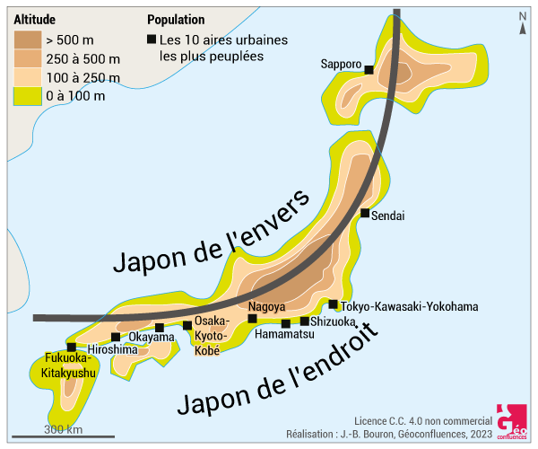 Japon de l'endroit et de l'envers