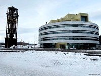 Beffroi déplacé et nouvel hôtel de ville à Kiruna (Suède)