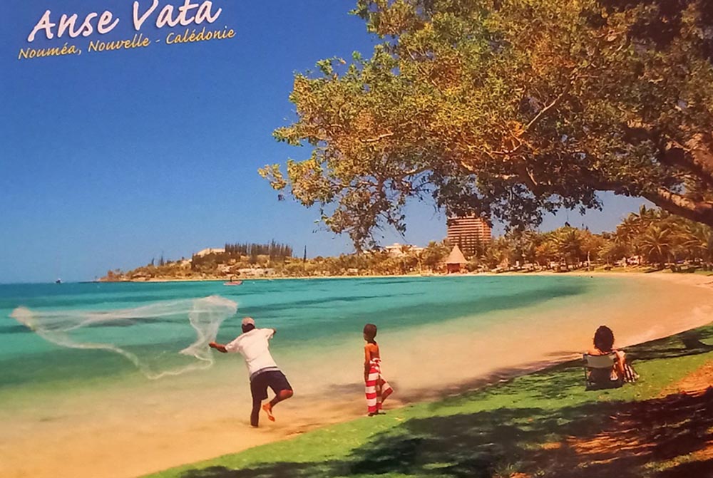 Carte postale : plage de l'Anse Vata.