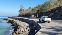 Ouvrages de protection du littoral à Cristu Rei, Dili (Timor Oriental)