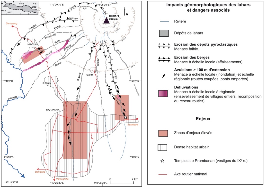 Les risques liés aux lahars sur les flancs du volcan Merapi dans les années suivant l’éruption de 2010 (Indonésie)