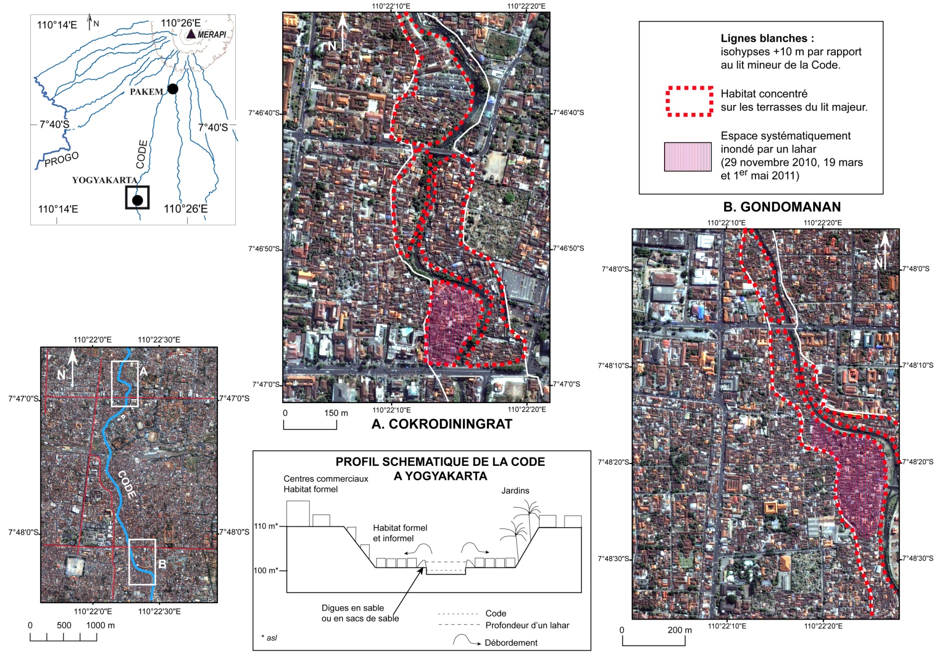 Les lahars de 2010 au centre de l’espace urbain de l’agglomération de Yogyakarta (Indonésie)