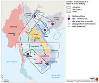 Projets de corridors de la Région du Grand Mékong en 2000-2008 (Birmanie, Chine, Vietnam, Laos, Thaïlande, Cambodge)