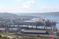 Le port de Mourmansk en Russie
