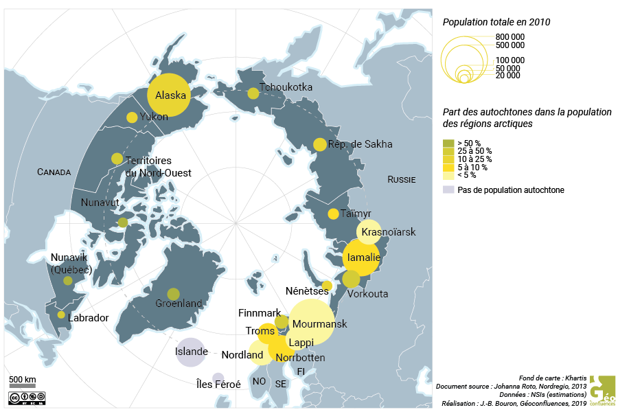 populations autochtones régions arctiques carte