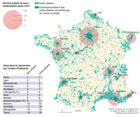 Distribution nationale des projets de tours résidentielles en France après 2015
