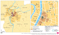 Restaurants asiatiques référencés sur Open Street Map dans le Grand Lyon et dans le quartier étudié