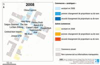 Évolution commerciale des rues Passet et Pasteur, la Guillotière, Lyon, 2008-2021 (gif animée)