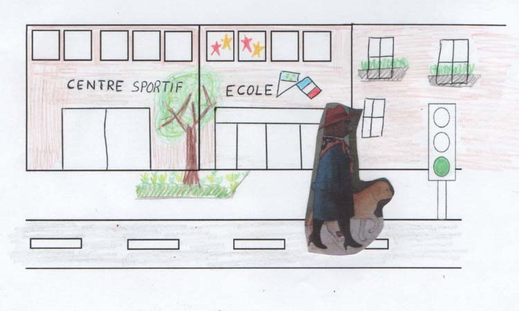 La rue de l’école vue par deux personnages différents (positif)