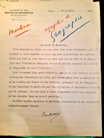 Lettre d’Emmanuel de Martonne adressant sa note au ministre Abel Bonnard (25 juillet 1942)