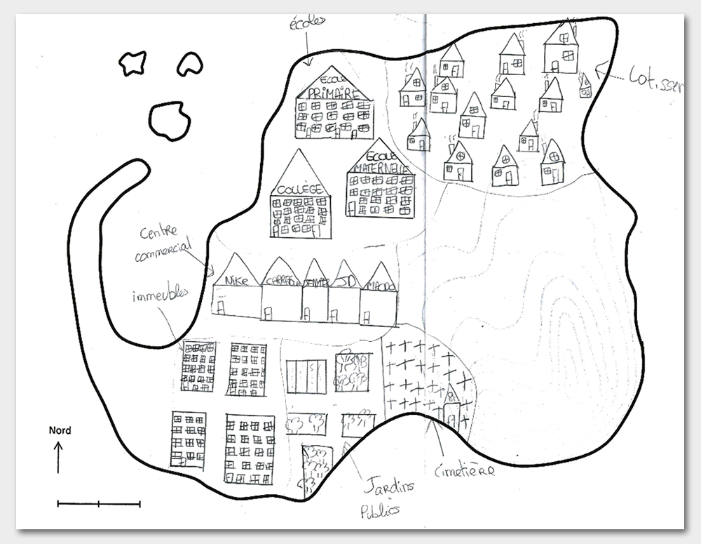 Île dessinée par un ou une élève de 6e