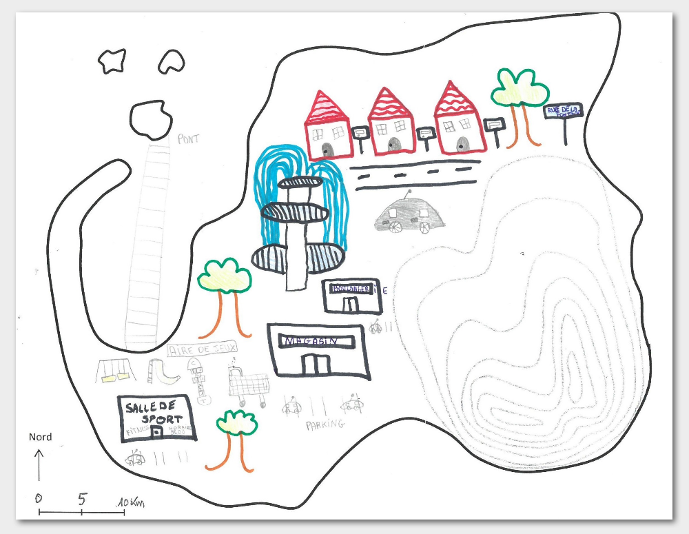 Île dessinée par un ou une élève de CM2