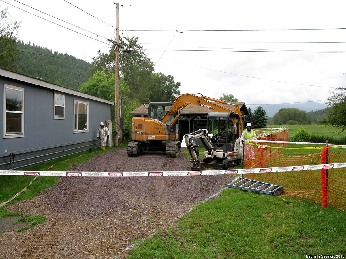 Amiante et scène de l’Old West dans le Montana (États-Unis)