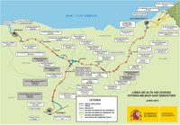 Le Tracé de la ligne à grande vitesse basque (haute définition) (Espagne)