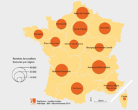 Les licenciés Fédération Française d’Équitation par région en France