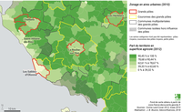 Des aires urbaines principalement constituées d'espaces agricoles : exemple en Vendée