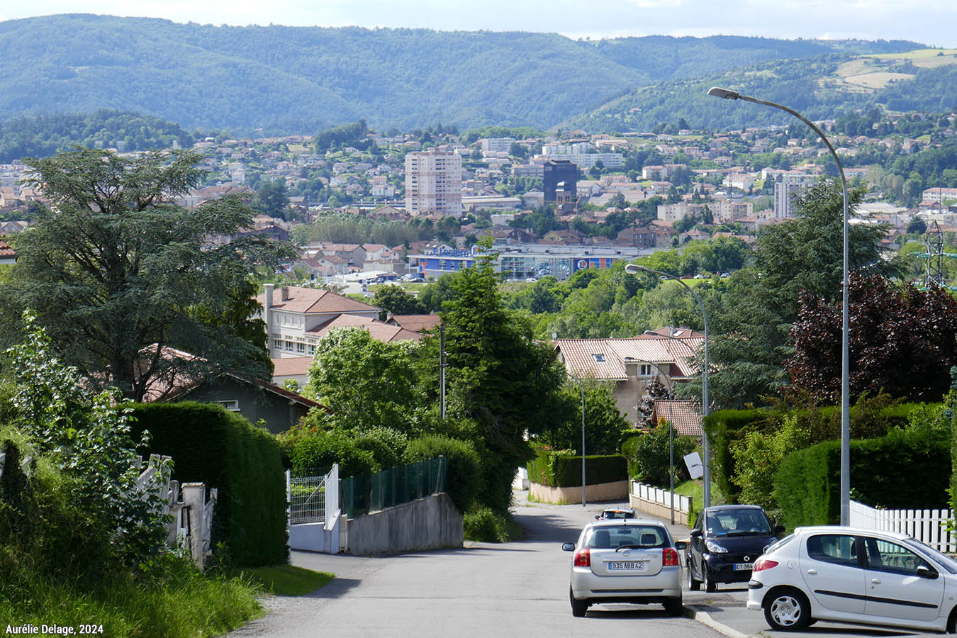 Firminy, vue depuis les hauteurs du Chambon-Feugerolles, prise vers l'ouest