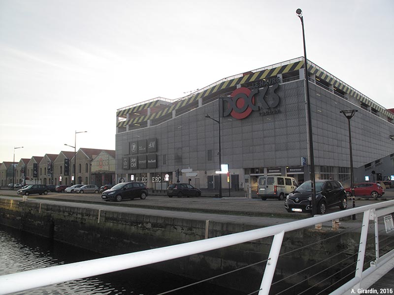 Infrastructures publiques et commerciales aménagées entre 2005 et 2009 : docks vauban (Le Havre)