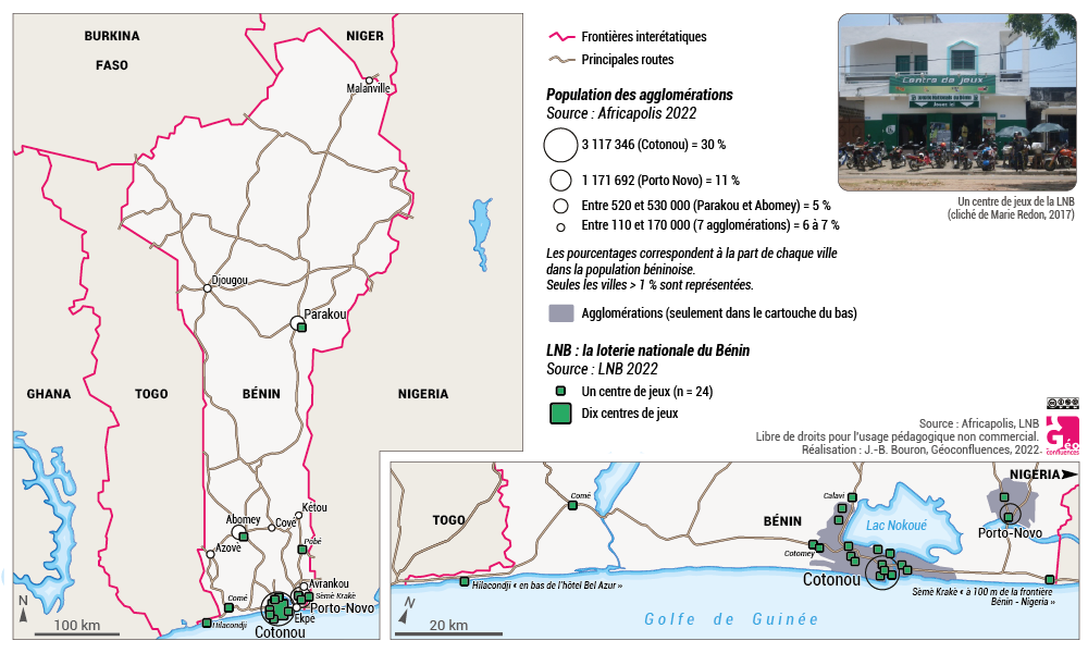 carte du Bénin loterie nationale