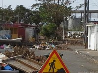 Quartier Rivière des Pères (Guadeloupe), une semaine après les inondations provoquées par le cyclone Maria (septembre 2017)
