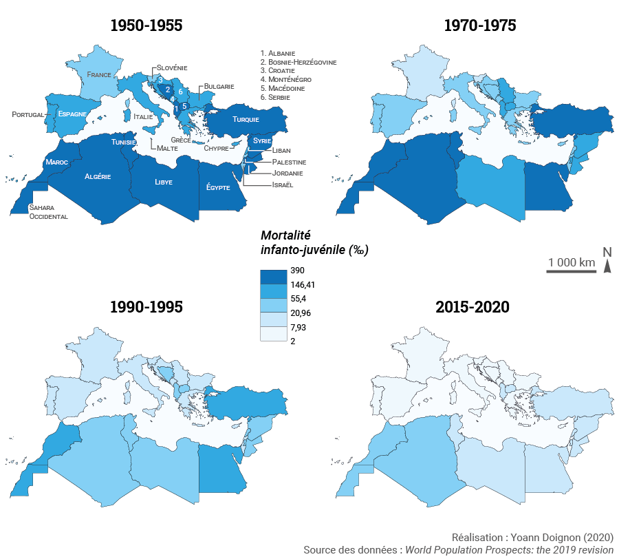 Yoann Doignon — carte mortalité infantile bassin méditerranéen