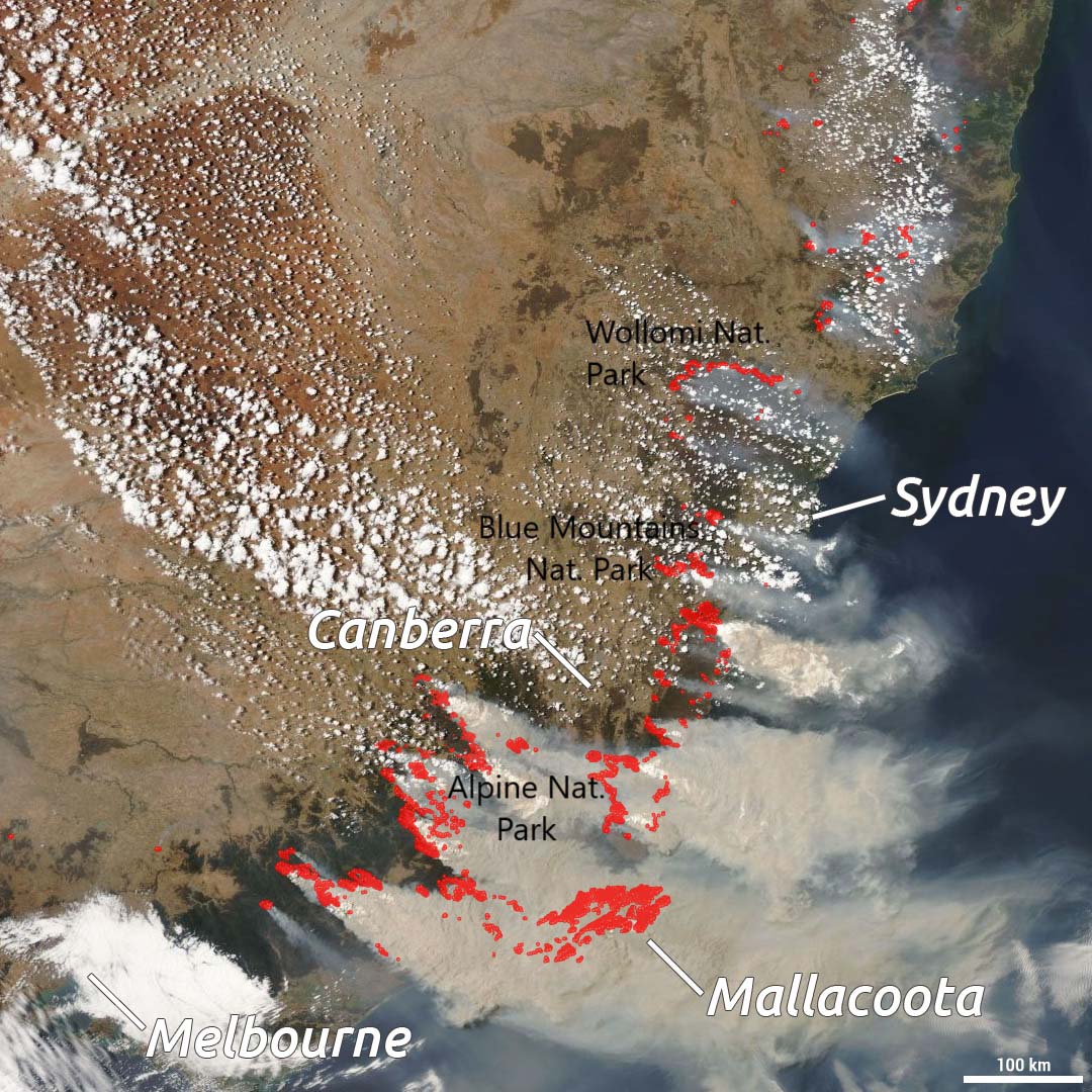 Feux en Australie et parcs nationaux