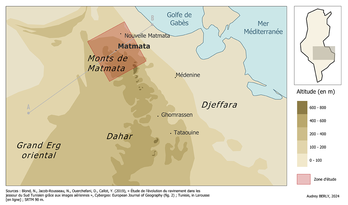 carte monts de matmata