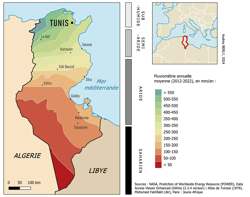 Climat et régime pluviométrique en Tunisie